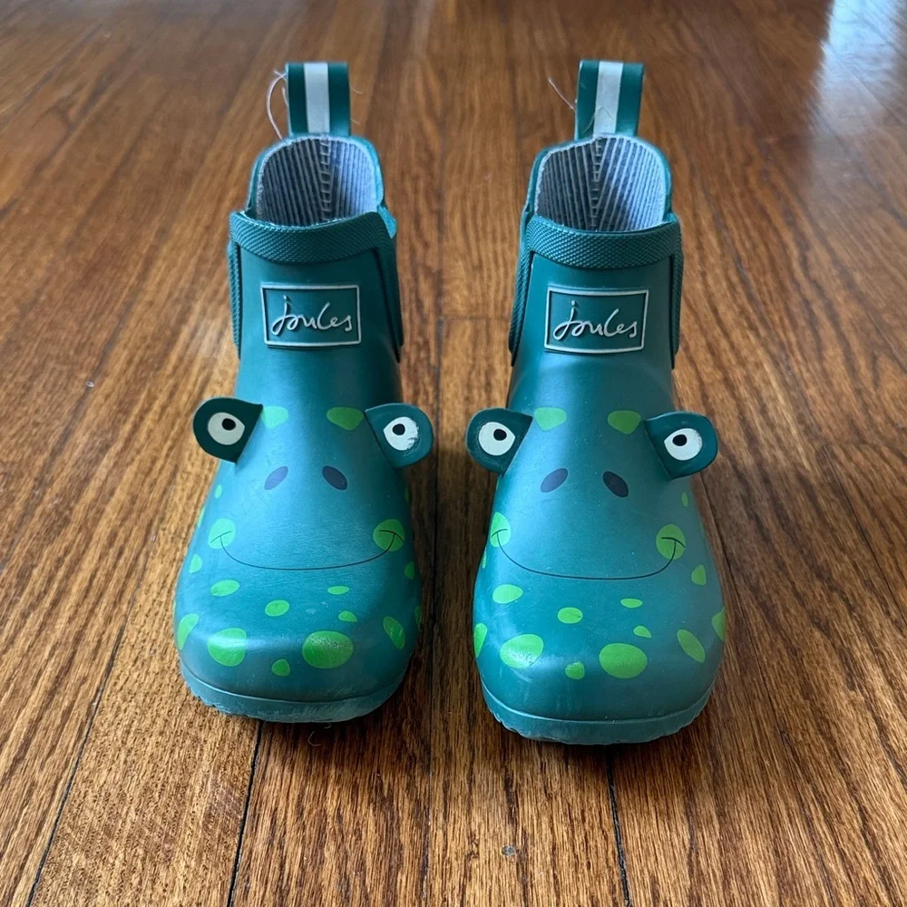 Joules Green Kids' Wellibob Short Rain Boot